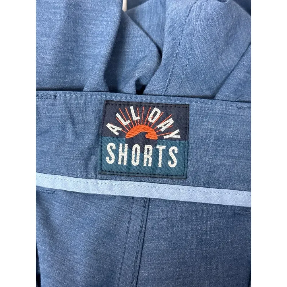 Faherty All Day Shorts 36 Mens Blue